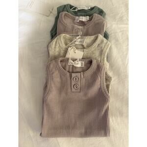 Jamie Kay Ribbed One Piece Bundle Baby Girl 3-6 Months NWT